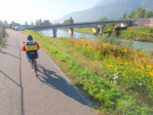 On the river trail to Bozen (southeast direction).